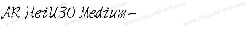 AR HeiU30 Medium字体转换